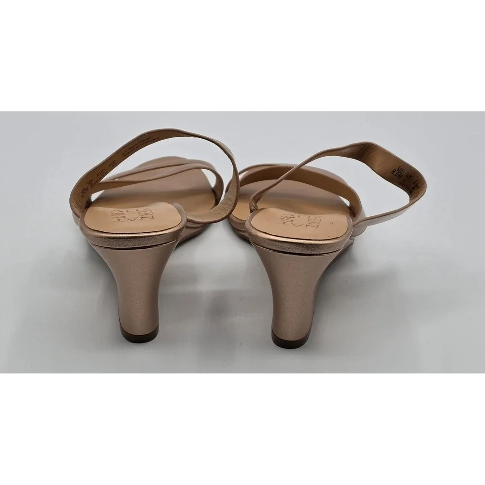 Naturalizer Breona Wedge Sandals‎ Womens 8.5M Rose Gold Excellent Metallic
